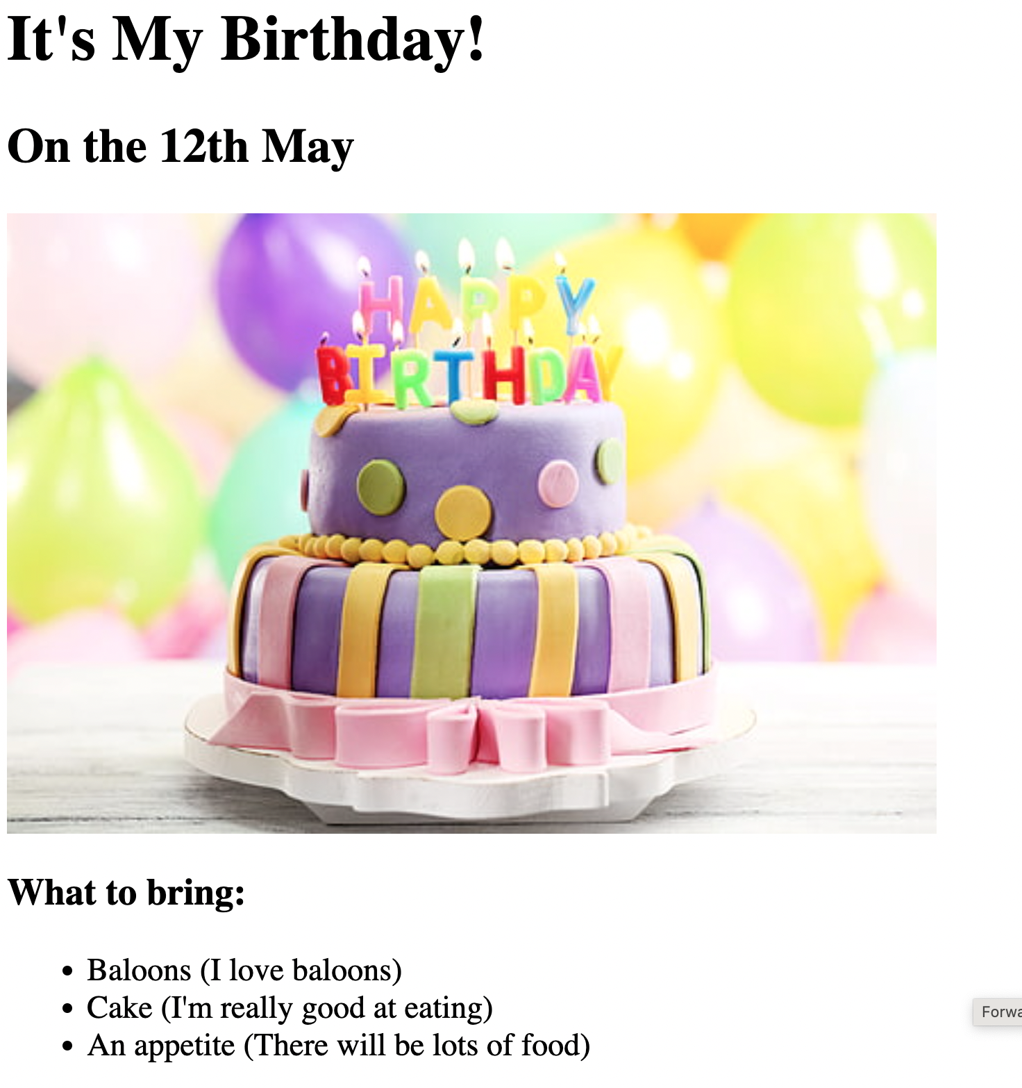 Birthday Invite Project - preview